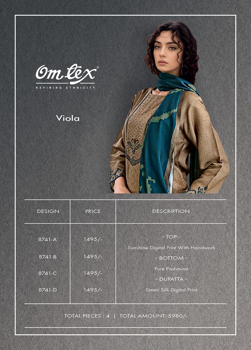 Viola Omtex Pashmina Suits Exporter Gujarat
