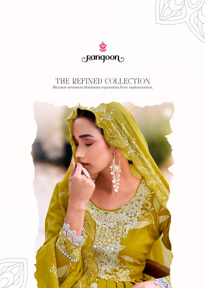 Violet Rangoon Cotton Cambric Readymade Suits Wholesaler India