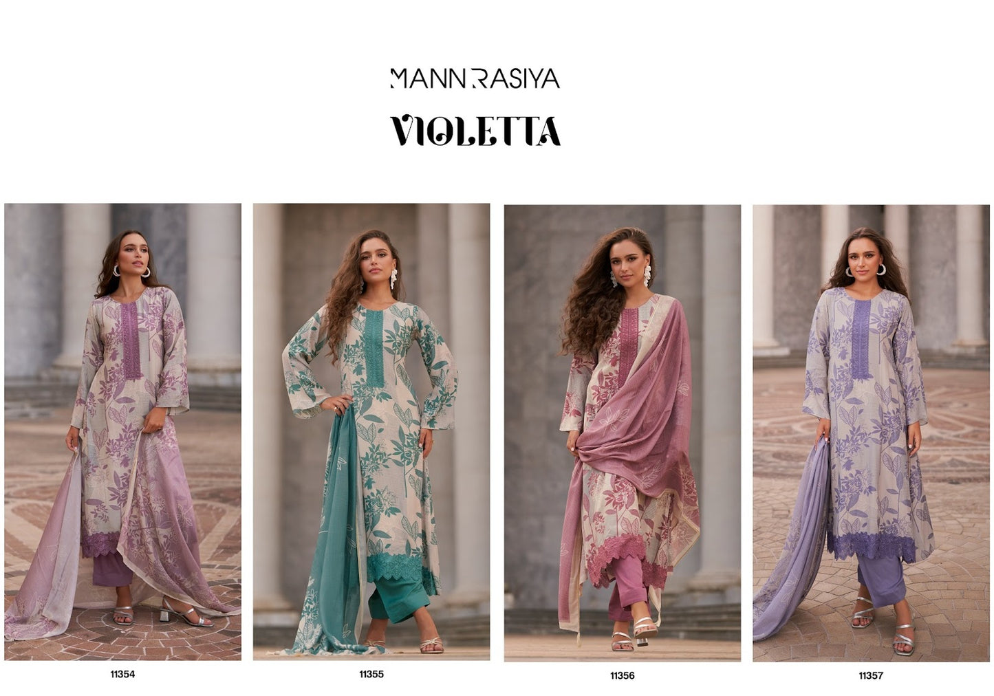 Violetta Mannrasiya Muslin Plazzo Style Suits Supplier Ahmedabad