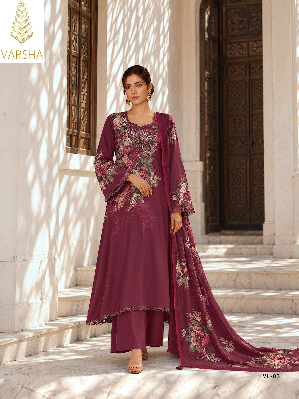 Violette Varshaa Viscose Pashmina Suits Manufacturer