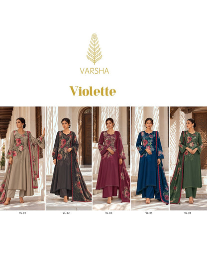 Violette Varshaa Viscose Pashmina Suits Manufacturer