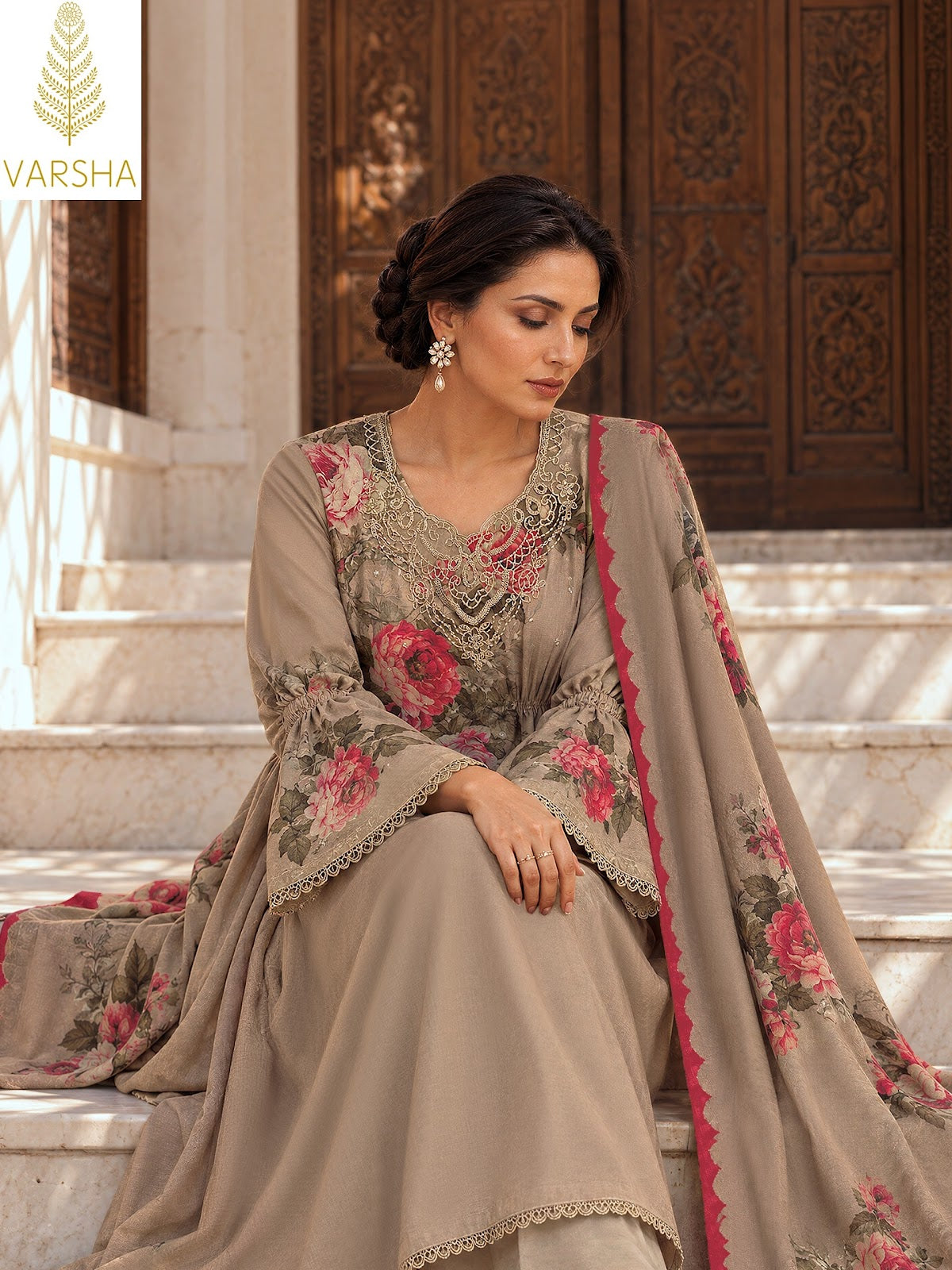 Violette Varshaa Viscose Pashmina Suits Manufacturer