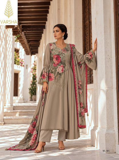 Violette Varshaa Viscose Pashmina Suits Manufacturer