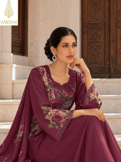 Violette Varshaa Viscose Pashmina Suits Manufacturer
