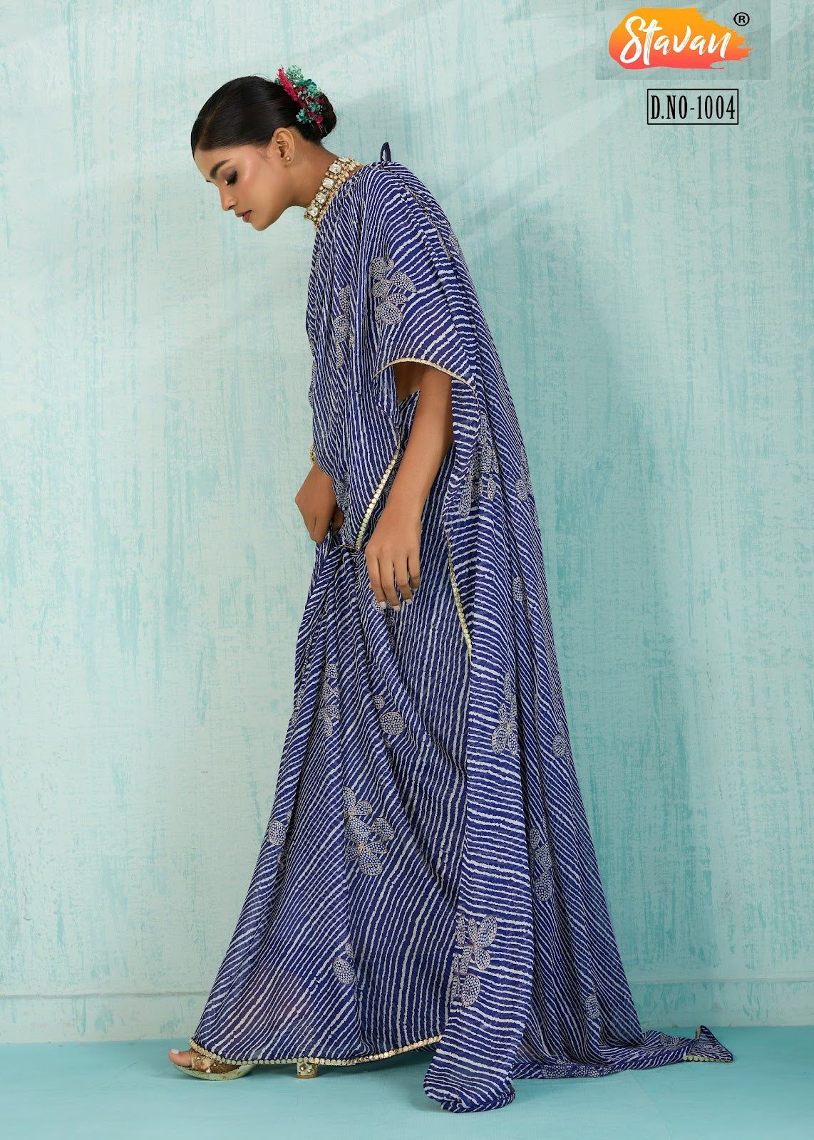 Violin Stavan Chiffon Sarees Exporter