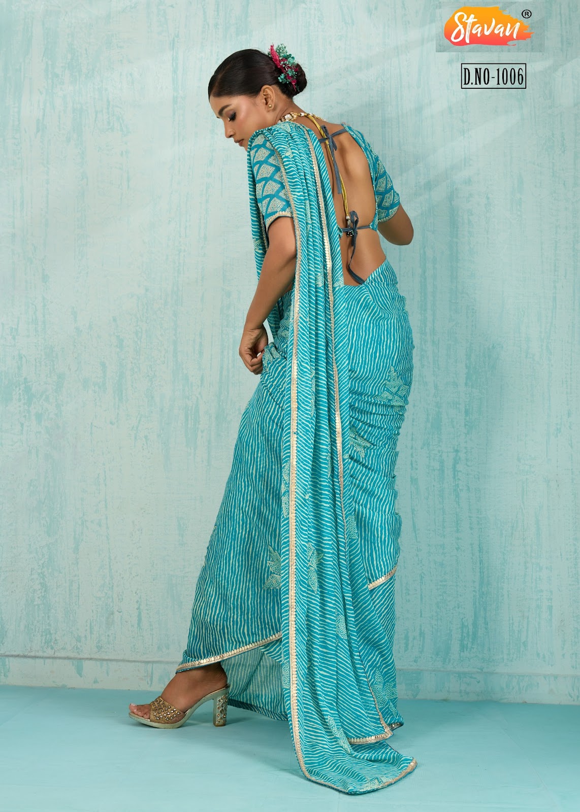 Violin Stavan Chiffon Sarees Exporter