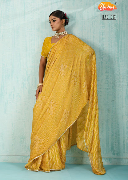 Violin Stavan Chiffon Sarees Exporter