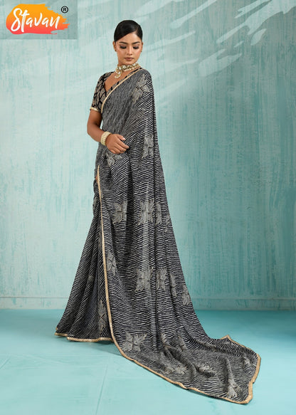 Violin Stavan Chiffon Sarees Exporter