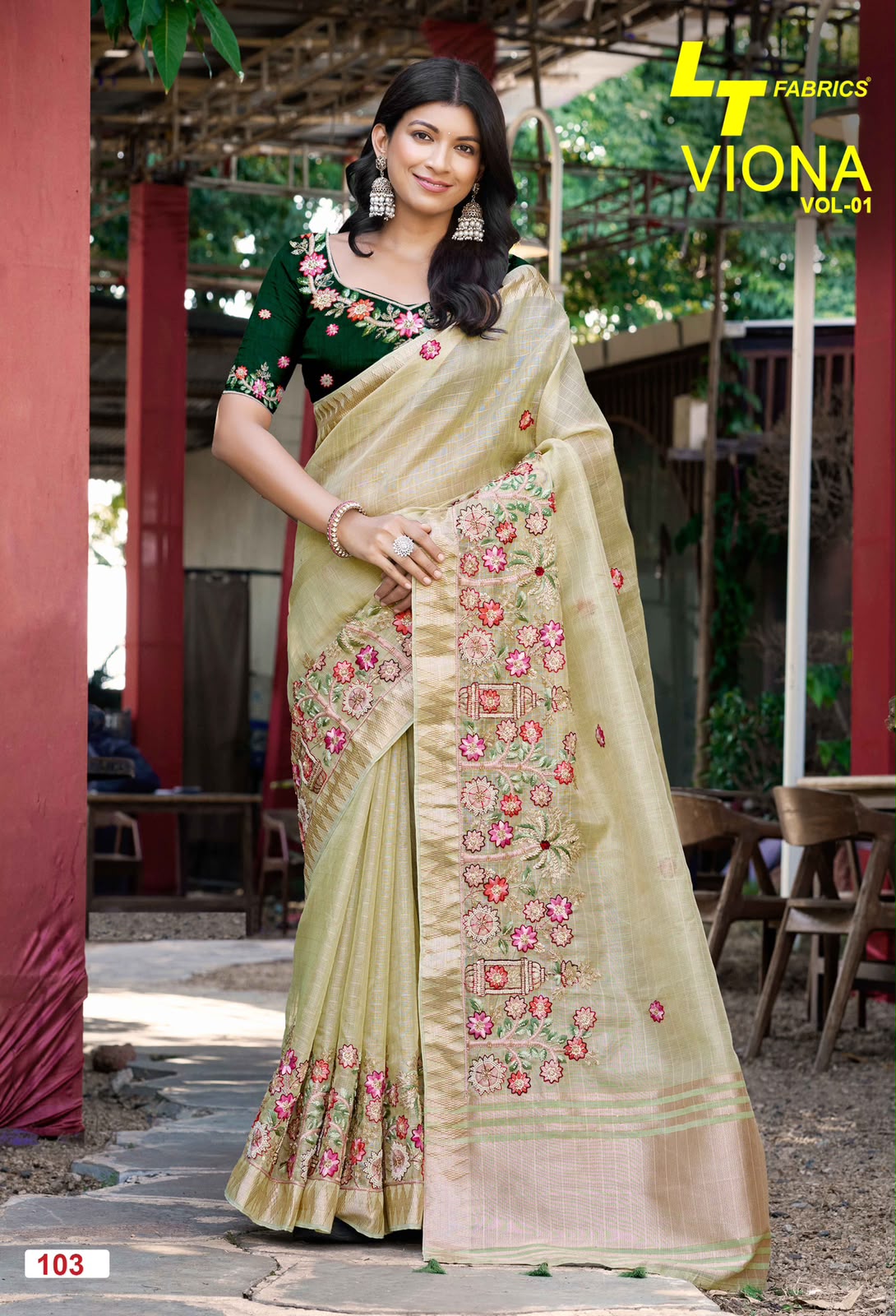 Viona Vol 1 Lt Fabrics Kora Silk Sarees Manufacturer India