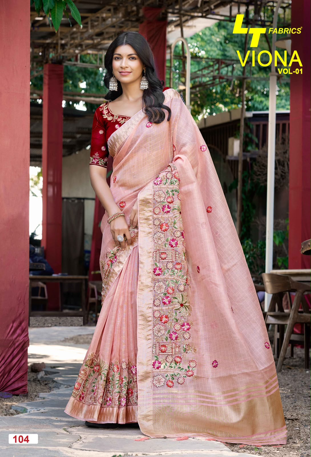 Viona Vol 1 Lt Fabrics Kora Silk Sarees Manufacturer India