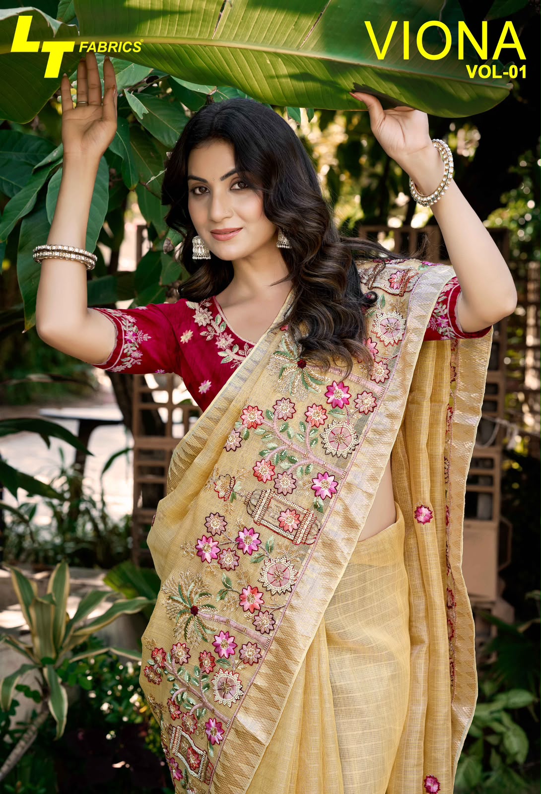Viona Vol 1 Lt Fabrics Kora Silk Sarees Manufacturer India