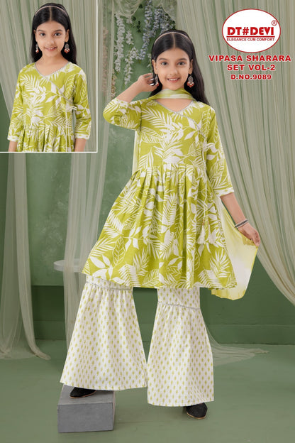 Vipasa Vol 2 Dn 9089 Dt Devi Cotton Girls Readymade Sharara Suits Manufacturer Gujarat