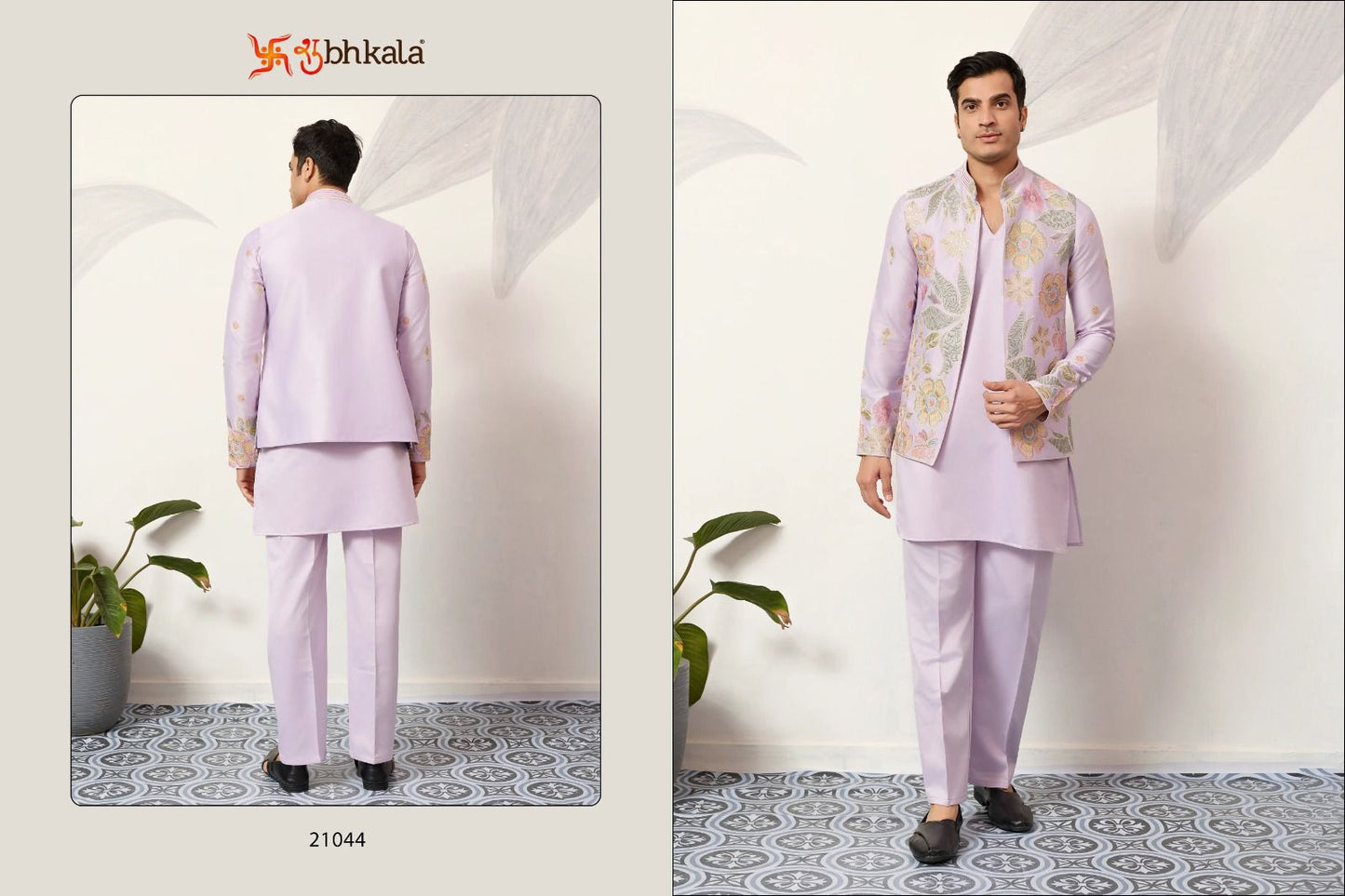 Viraasat Carnival With Koti Shubhkala Satin Silk Mens Kurta Pajama Manufacturer India