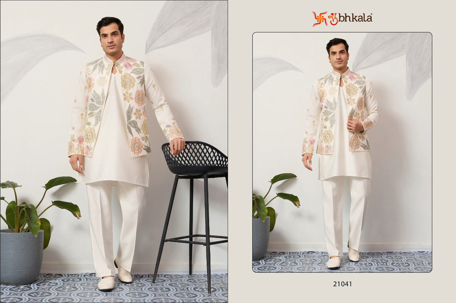 Viraasat Carnival With Koti Shubhkala Satin Silk Mens Kurta Pajama Manufacturer India