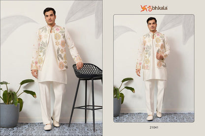 Viraasat Carnival With Koti Shubhkala Satin Silk Mens Kurta Pajama Manufacturer India