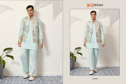 Viraasat Carnival With Koti Shubhkala Satin Silk Mens Kurta Pajama Manufacturer India