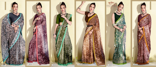 Viransha Vallabhi Prints Georgette Sarees Wholesale
