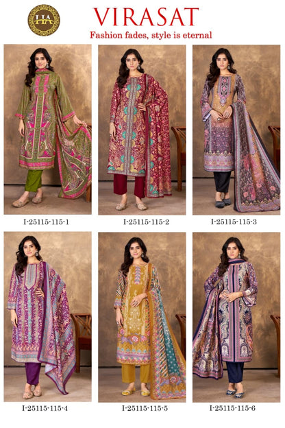 Virasat Harshit Fashion Muslin Karachi Salwar Suits Manufacturer Ahmedabad