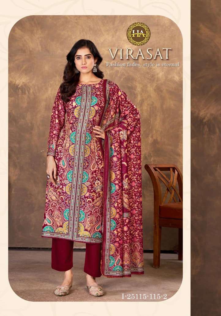 Virasat Harshit Fashion Muslin Karachi Salwar Suits Manufacturer Ahmedabad