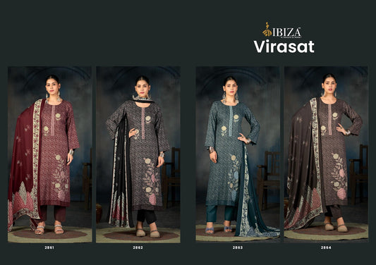 Virasat Ibiza Pashmina Suits Wholesale Price