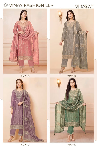 Virasat Kuleesh Vinay Fashion Llp Silk Pant Style Suits Exporter India