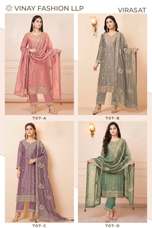 Virasat Kuleesh Vinay Fashion Llp Silk Pant Style Suits Exporter India