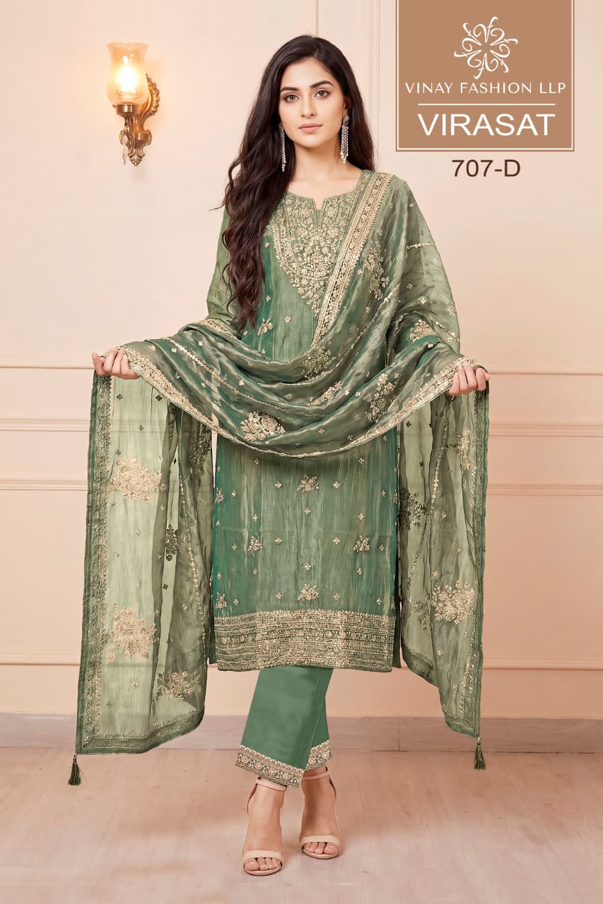 Virasat Kuleesh Vinay Fashion Llp Silk Pant Style Suits Exporter India