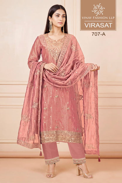 Virasat Kuleesh Vinay Fashion Llp Silk Pant Style Suits Exporter India