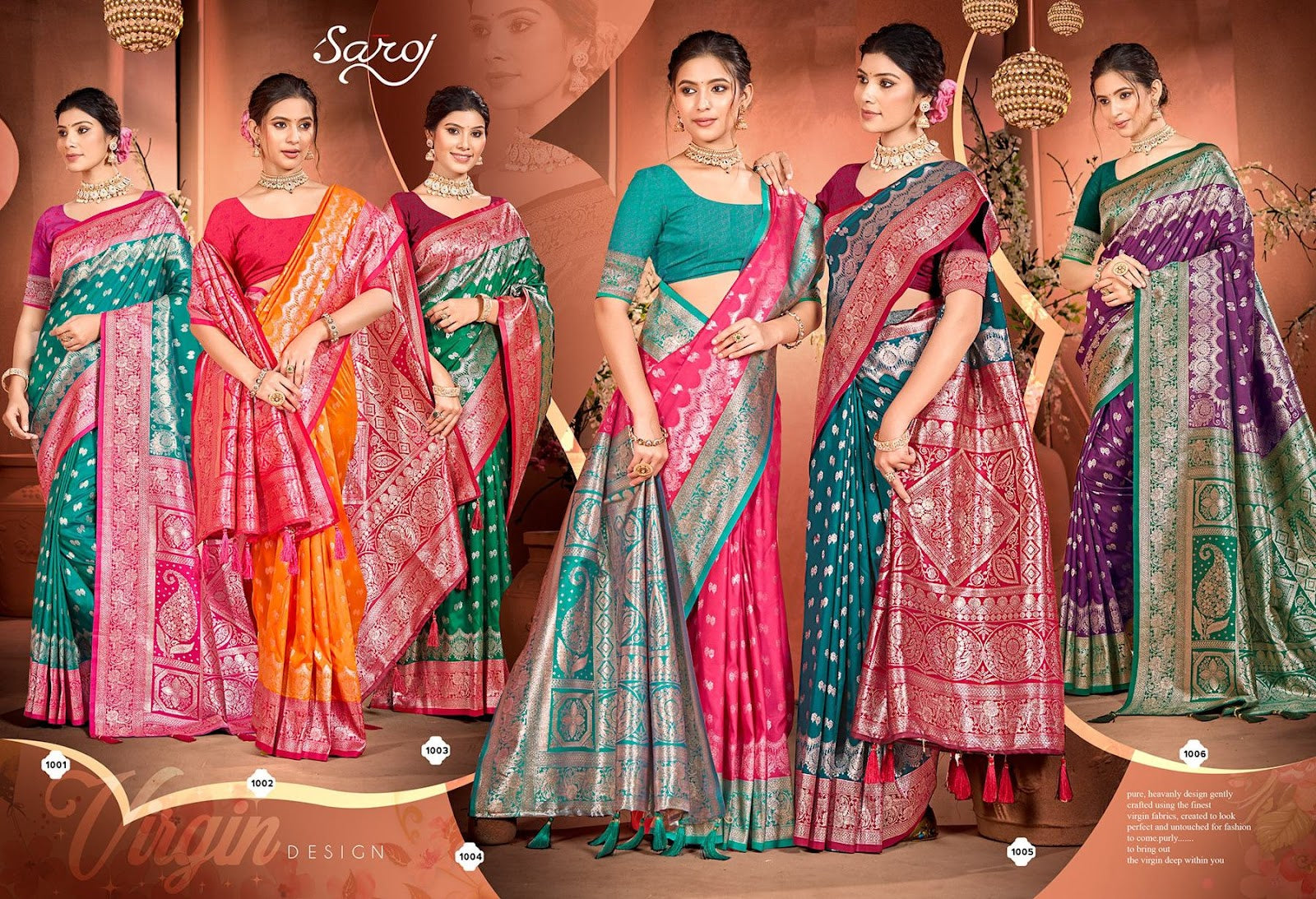 Virasat Silk Saroski Vol 3 Saroj Sarees Wholesaler Gujarat