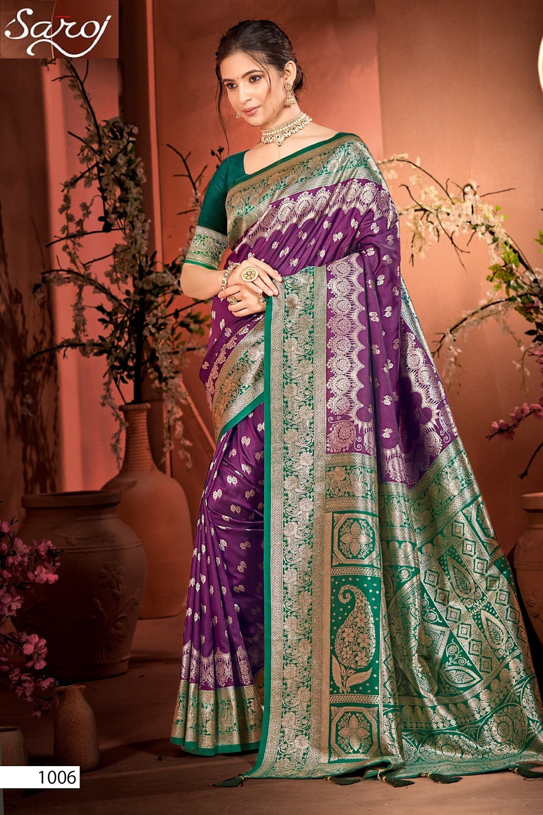 Virasat Silk Saroski Vol 3 Saroj Sarees Wholesaler Gujarat