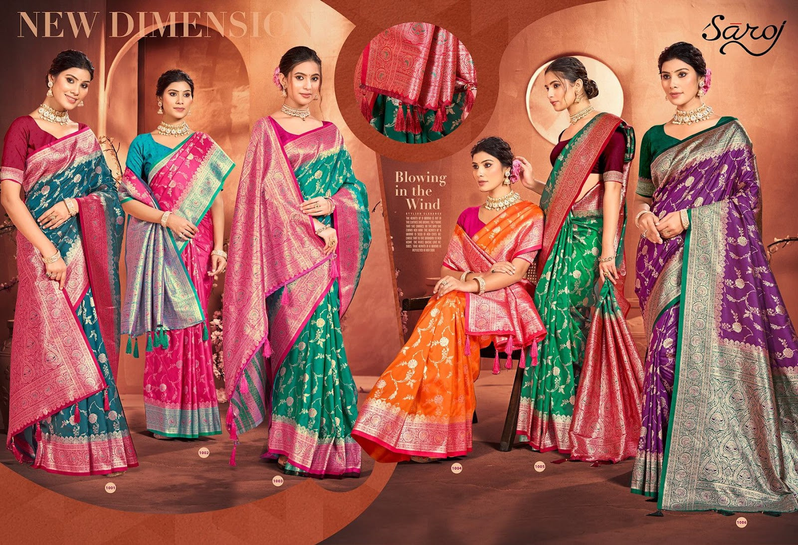 Virasat Silk Saroski Vol 4 Saroj Sarees Exporter