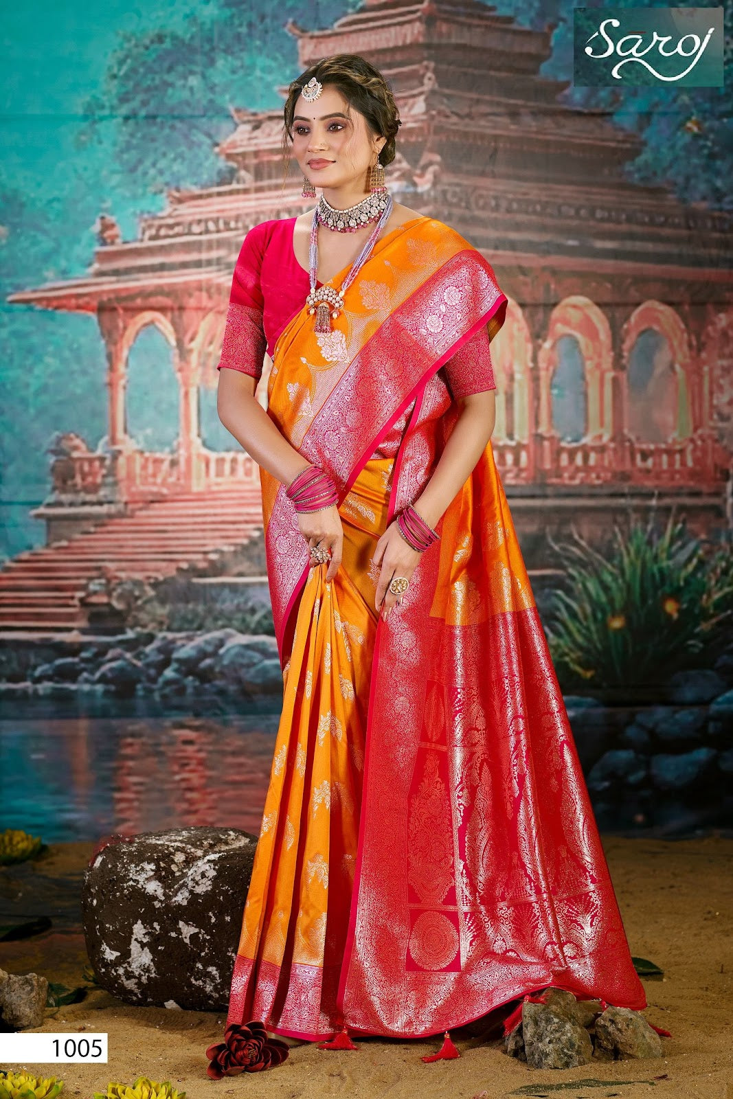 Virasat Silk Saroski Vol 5 Saroj Sarees Supplier