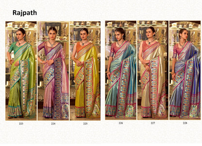 Virashat Silk Rajpath Tissue Sarees Wholesale