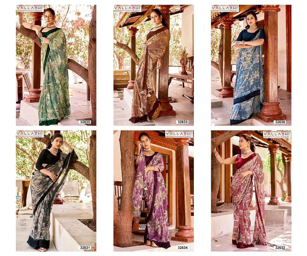 Viratika Vallabhi Prints Georgette Sarees Wholesaler India