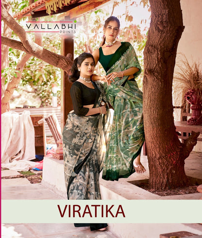Viratika Vallabhi Prints Georgette Sarees Wholesaler India