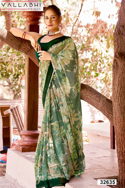Viratika Vallabhi Prints Georgette Sarees Wholesaler India