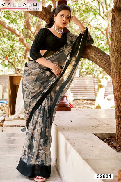 Viratika Vallabhi Prints Georgette Sarees Wholesaler India