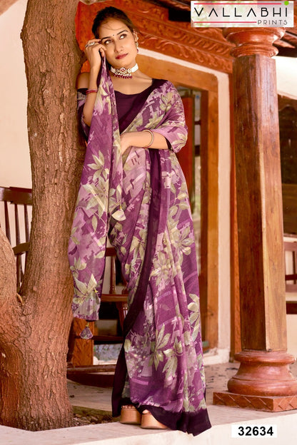 Viratika Vallabhi Prints Georgette Sarees Wholesaler India