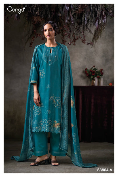 Virelza 3864 Ganga Premium Bemberg Plazzo Style Suits Exporter Gujarat