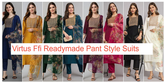 Virtus Ffi Reyon Readymade Pant Style Suits Exporter Ahmedabad