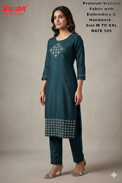 Viscose 1306 Bipson Prints Kurti Pant Set Wholesaler