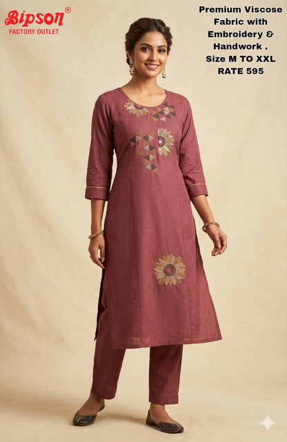 Viscose 1306 Bipson Prints Kurti Pant Set Wholesaler