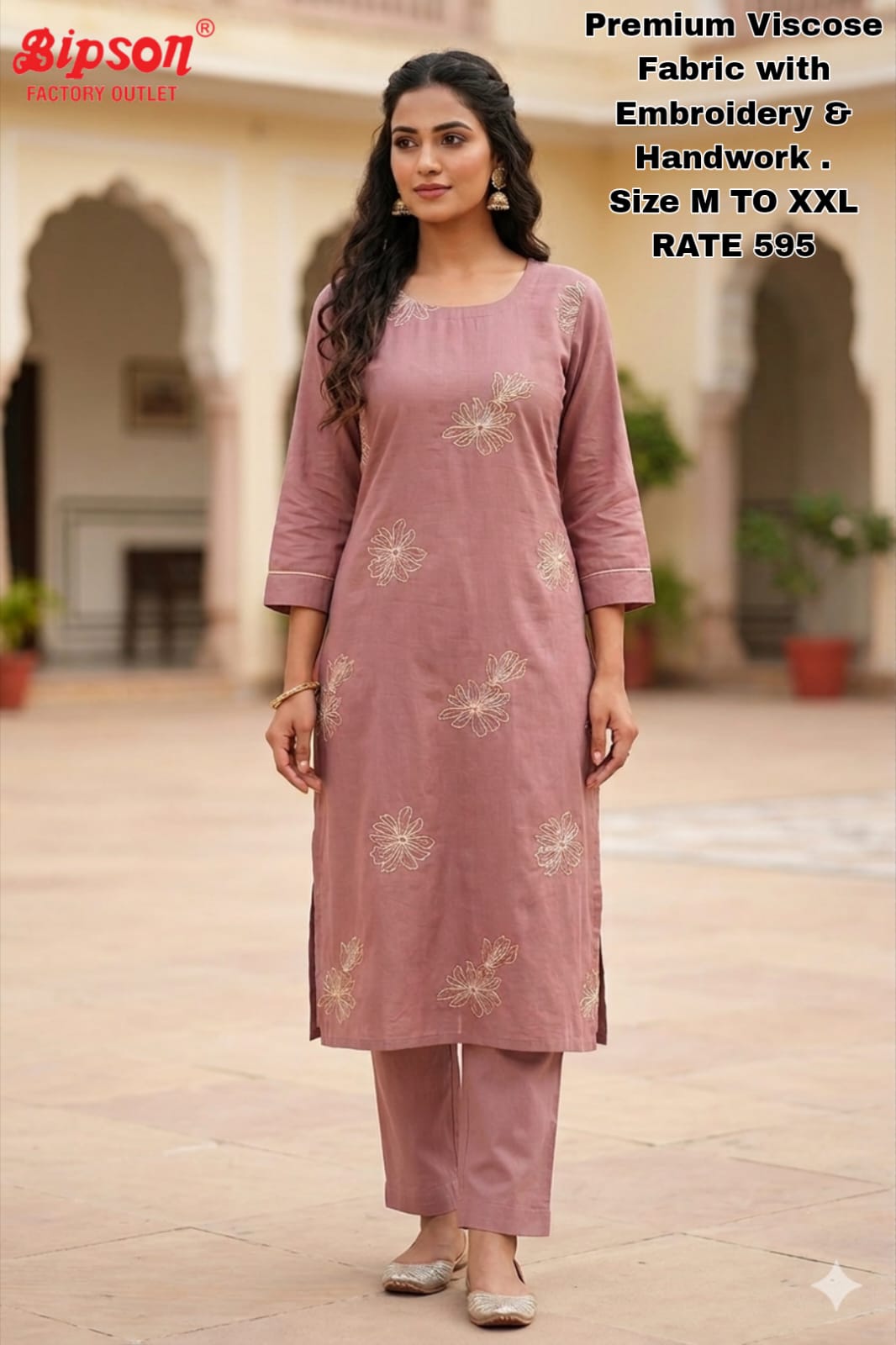 Viscose 1306 Bipson Prints Kurti Pant Set Wholesaler