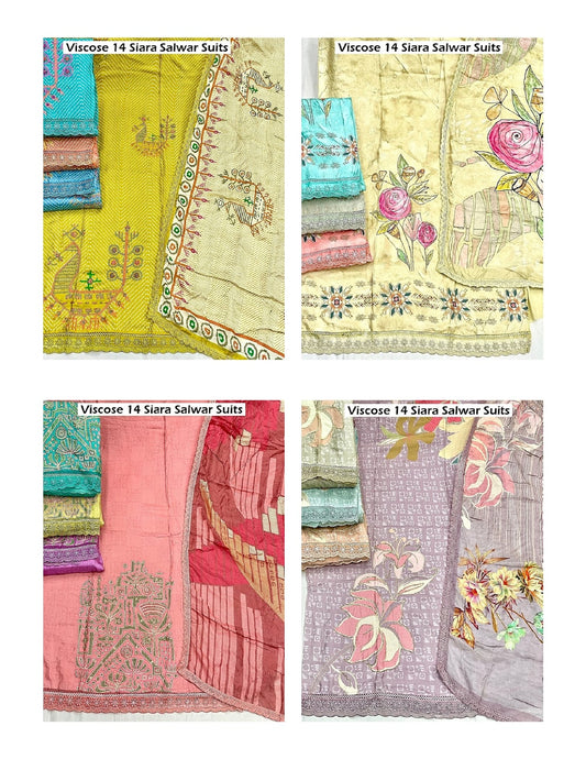 Viscose 14 Siara Salwar Suits Supplier Ahmedabad