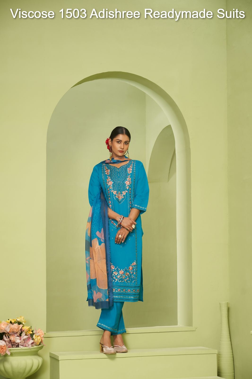 विस्कोस 1503 आदिश्री विस्कोस रेडीमेड सूट थोक विक्रेता