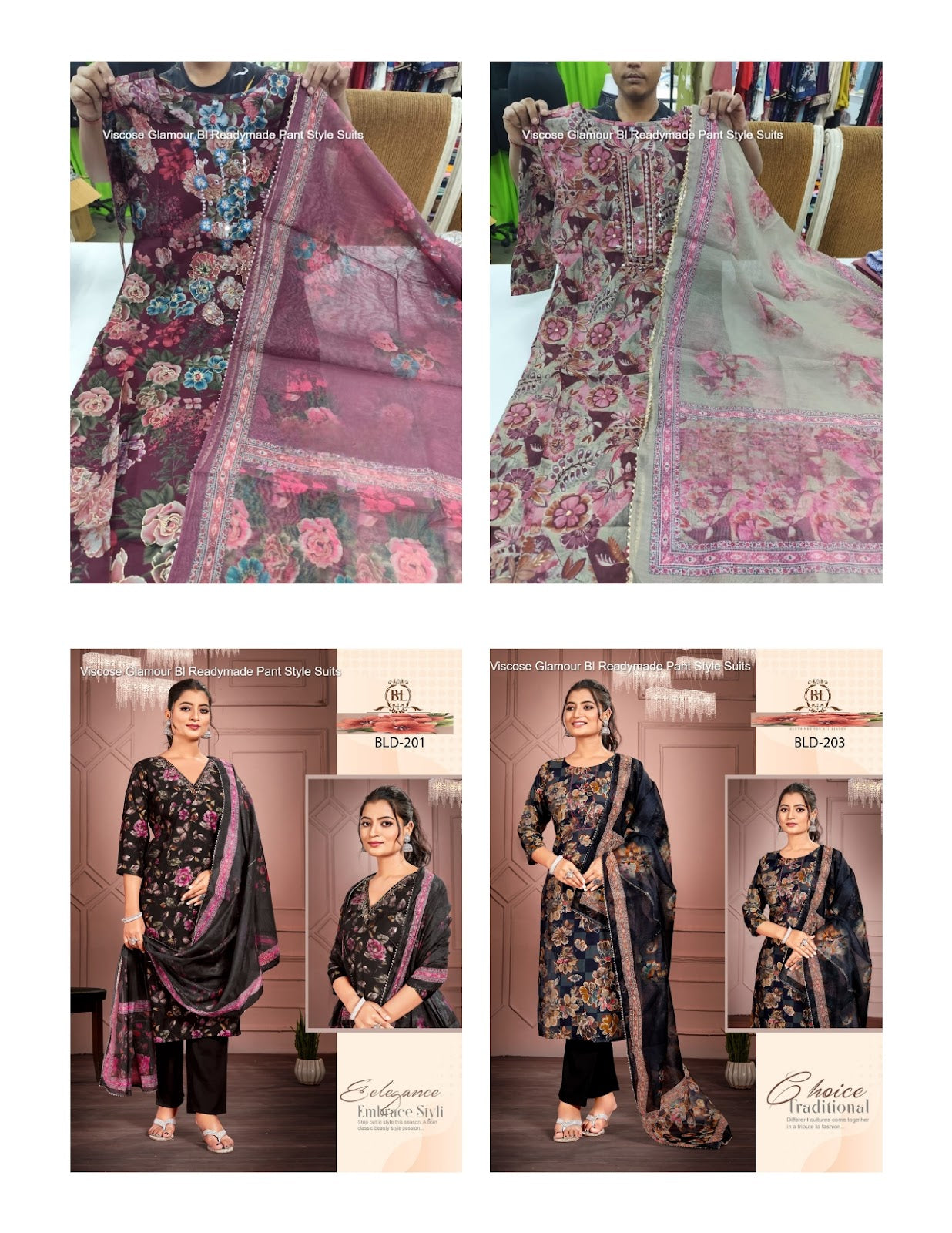 Viscose Glamour Bl Modal Readymade Pant Style Suits Exporter Gujarat