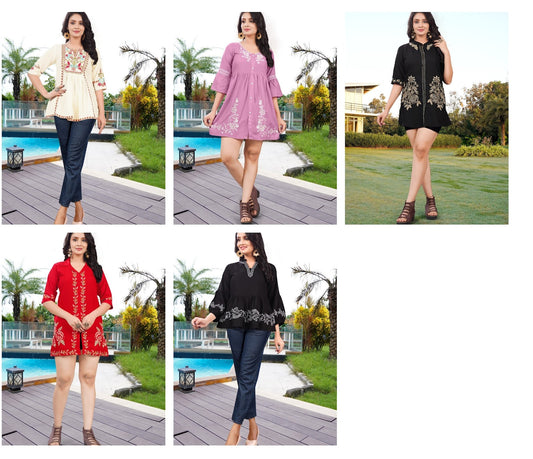 Viscose Yami Fashion Stylish Short Tops Supplier Ahmedabad