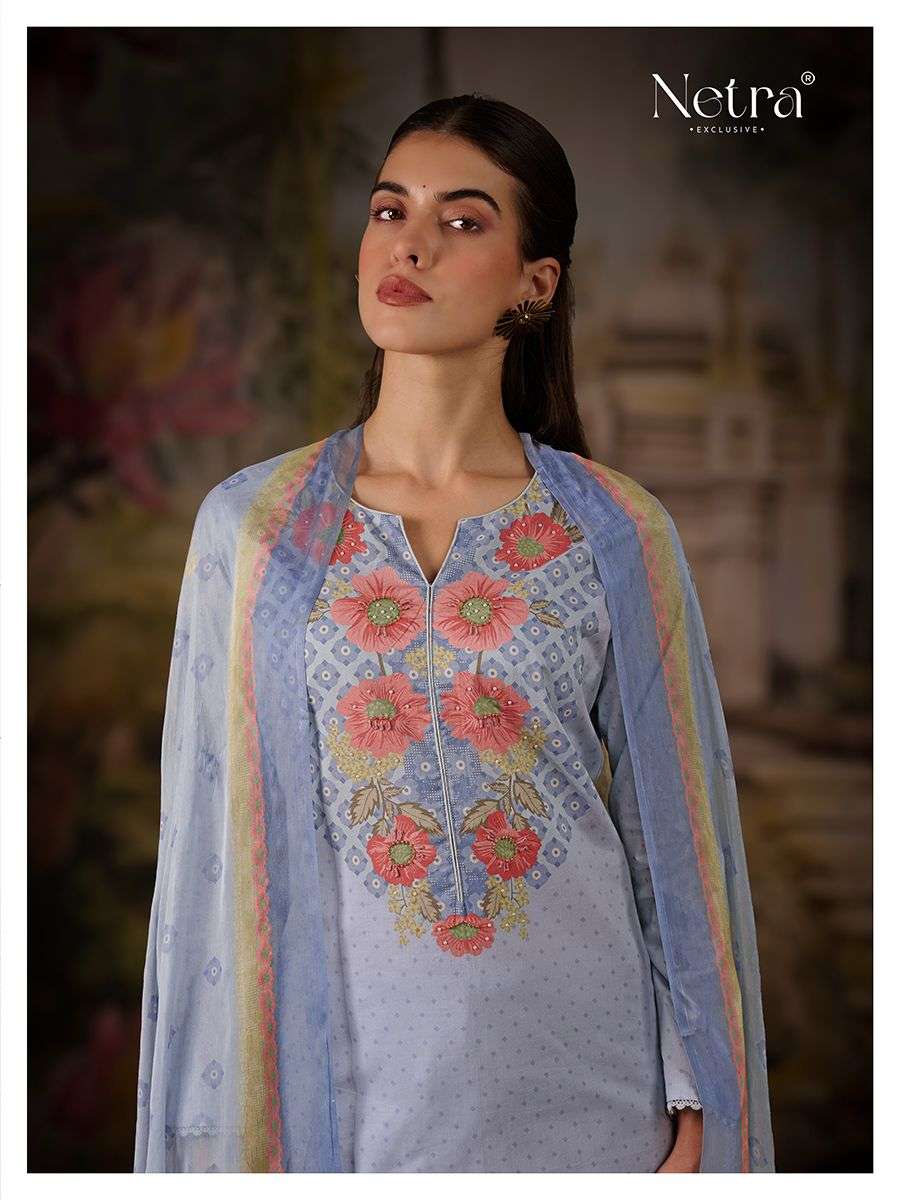 Vishakha Netra Premium Cotton Pant Style Suits Exporter
