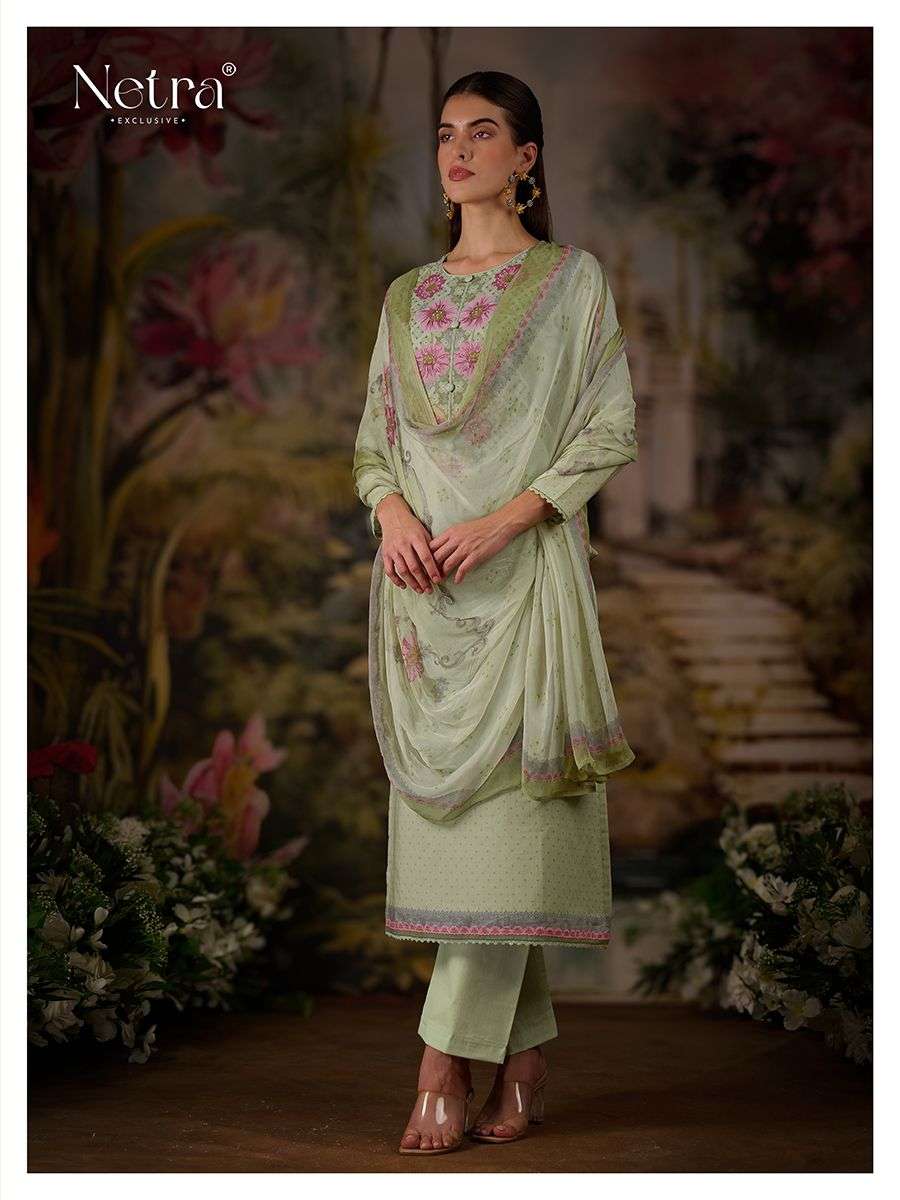 Vishakha Netra Premium Cotton Pant Style Suits Exporter