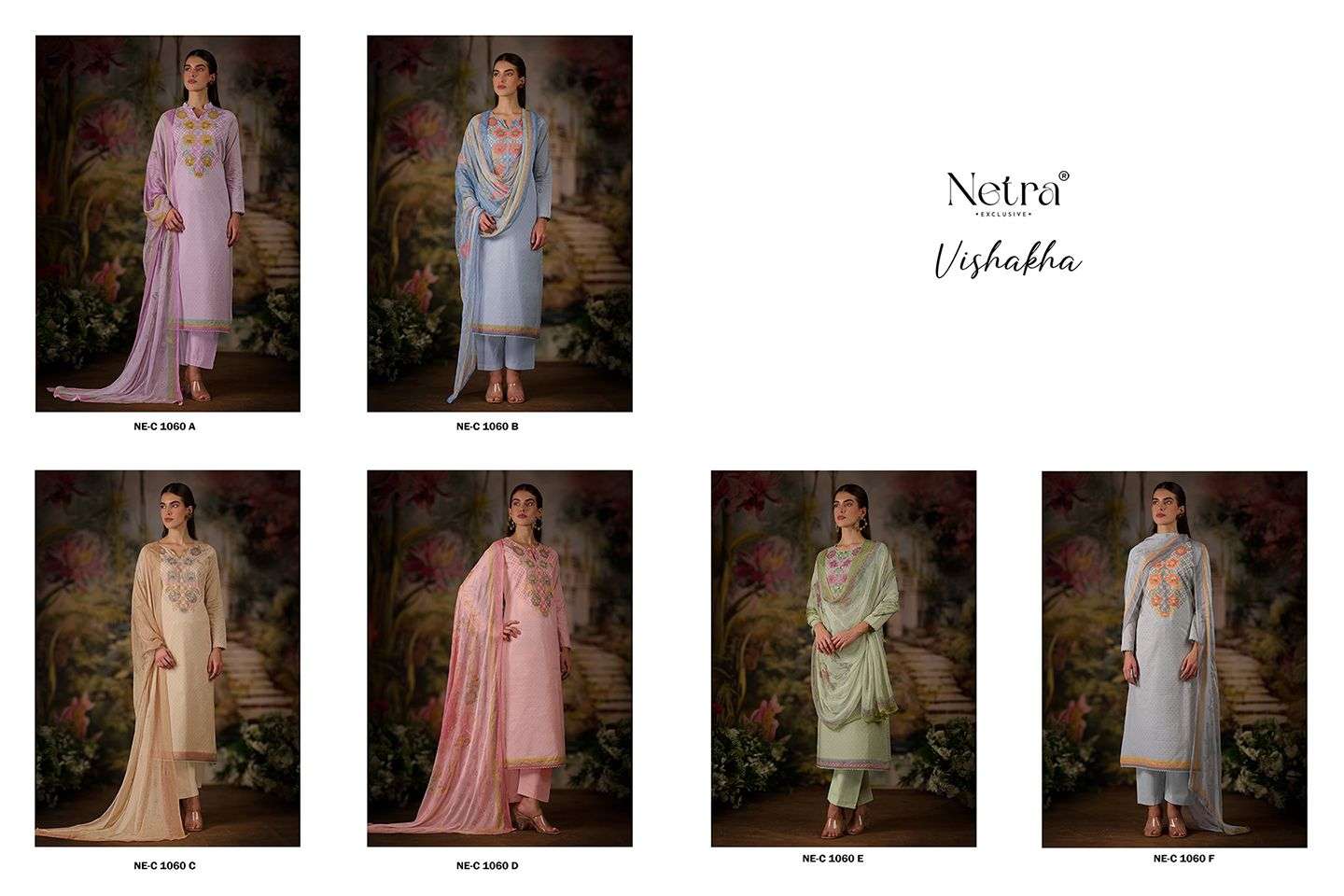 Vishakha Netra Premium Cotton Pant Style Suits Exporter